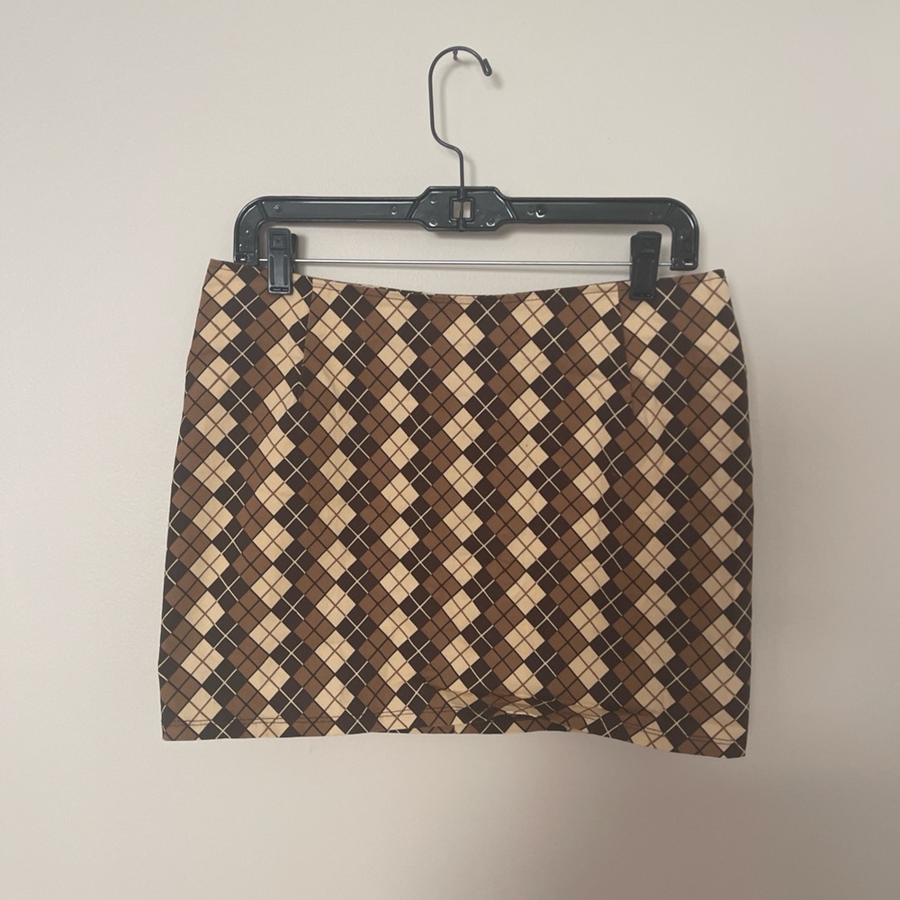 Mini checkered skirt